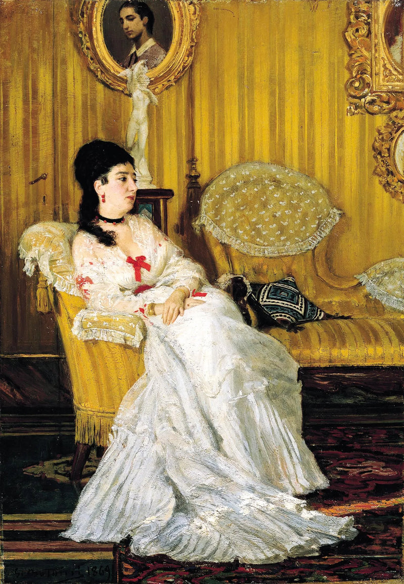 Portrett av grevinne Carlotta Aloisi Papudoff - Giovanni Boldini