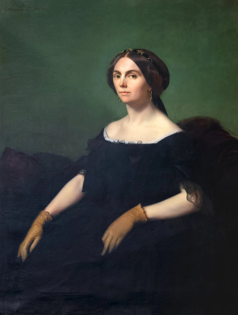 Portrett av grevinne de Goyon - Hippolyte Flandrin