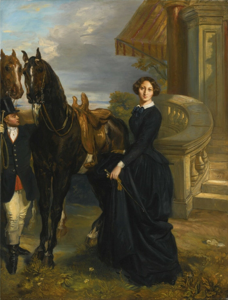 Portrett av grevinne de Ranchicourt på vei ut på hjortejakt - Théodore Chassériau