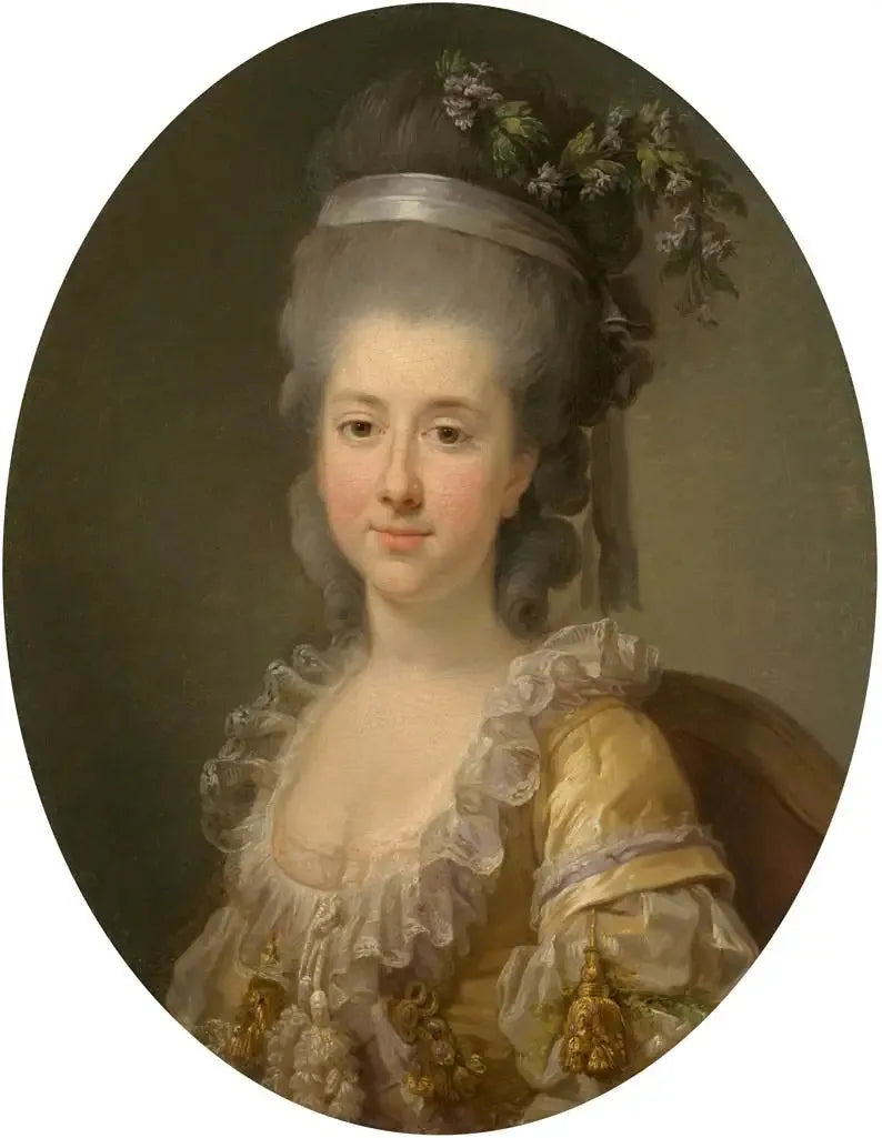 Portrett av grevinne Urszula Potocka, født Zamoyska (ca. 1750-1808/16) - Élisabeth Vigeé Le Brun

Source:
Portrait de la comtesse Urszula Potocka, née Zamoyska (vers 1750-1808/16) - Élisabeth Vigée Le Brun