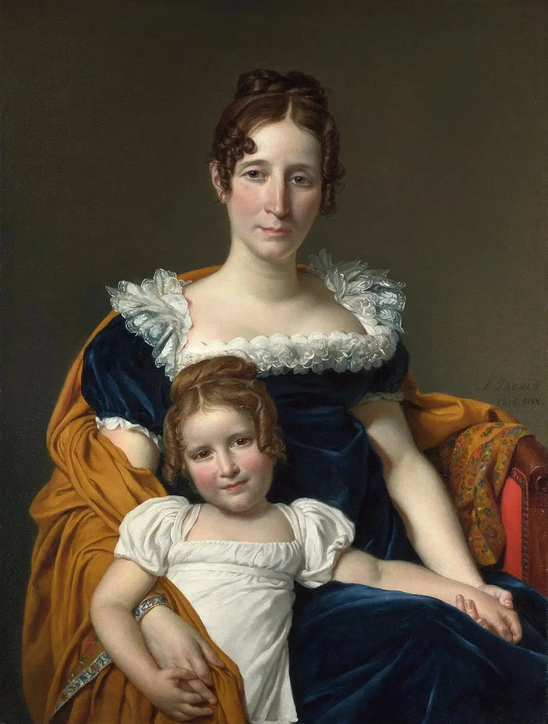 Portrett av grevinne Vilain XIIII og datteren Louise - Jacques-Louis David