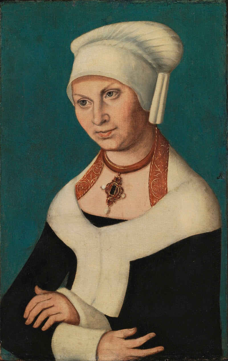 Portrett av hertuginne Barbara av Sachsen, 1478-1534 (hustru av Georg den Viltfaren) - Lucas Cranach den eldre