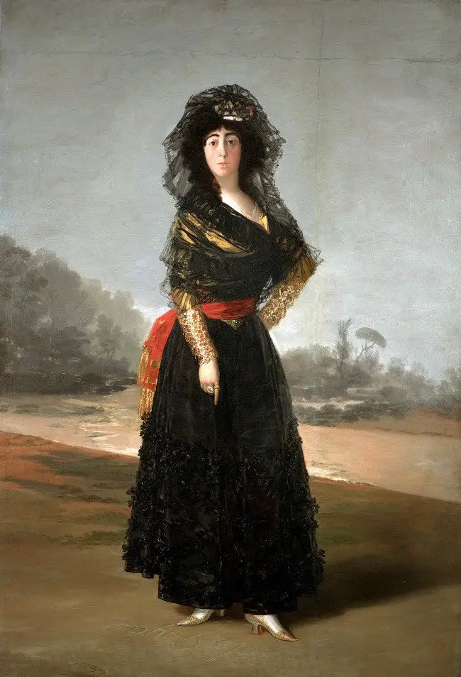 Portrett av hertuginnen av Alba i sorg - Francisco de Goya