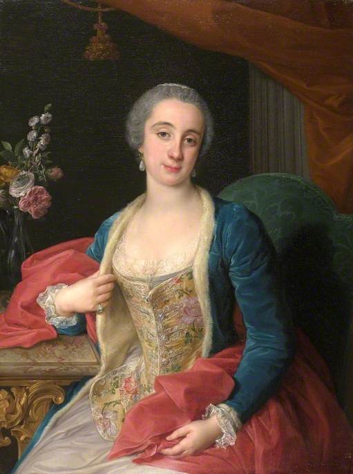 Portrett av hertuginne Sforza Cesarini (død i 1765) - Pompeo Batoni