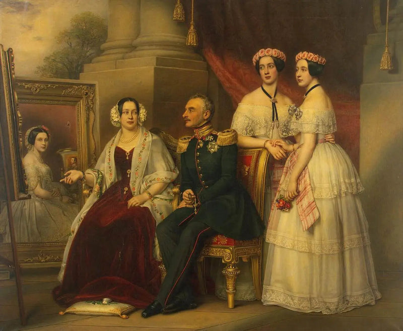 Portrett av familien til hertug av Sachsen-Altenburg Joseph - Joseph Karl Stieler