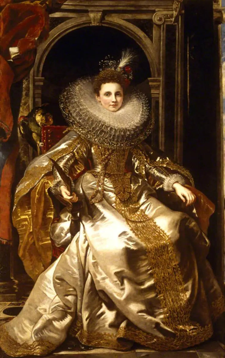 Portrett av marchesa Maria Serra Pallavicino - Peter Paul Rubens
