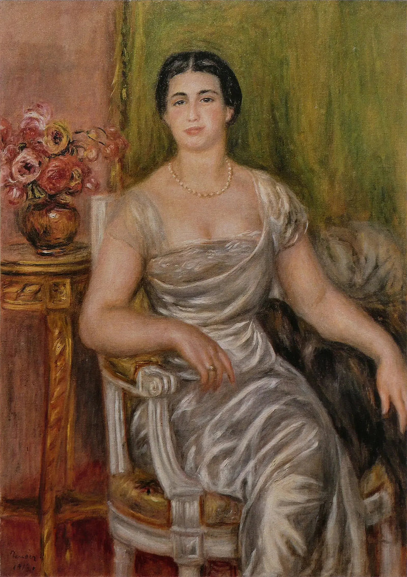 Portrett av dikteren Alice Vallières-Merzbach - Pierre-Auguste Renoir