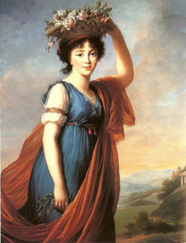Portrett av prinsesse Eudocia Ivanovna Galitzine, født Izmailov, som Flore - Élisabeth Vigeé Le Brun

Source:
Portrait de la princesse Eudocia Ivanovna Galitzine, née Izmailov, en Flore - Élisabeth Vigée Le Brun