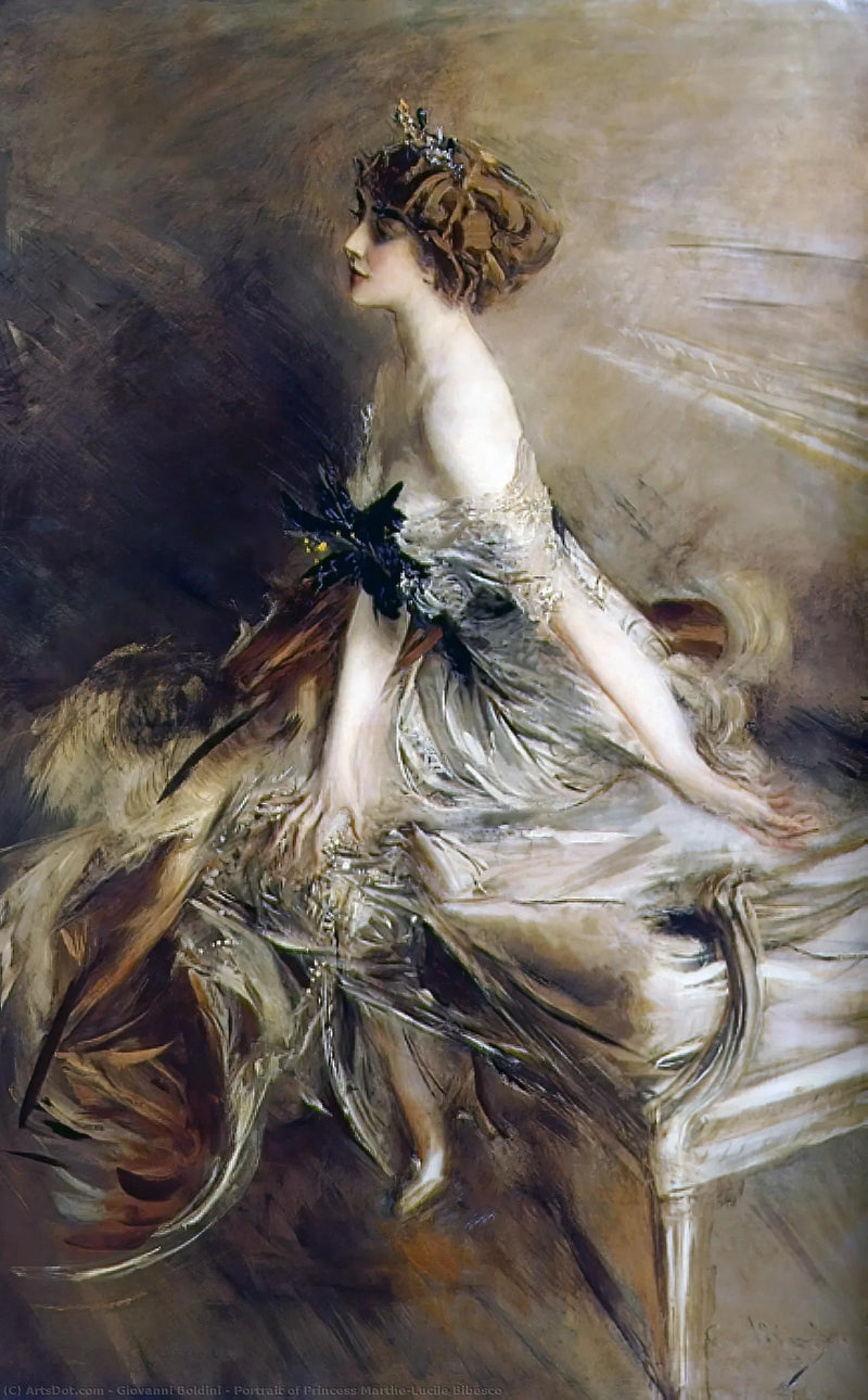 Portrett av prinsesse Marthe-Lucile Bibesco - Giovanni Boldini