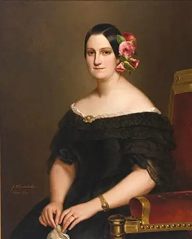 Portrett av dronning Marie-Christine av Spania (1806-1878) - Franz Xaver Winterhalter

Source:
Portrait de la reine Marie-Christine d'Espagne (1806-1878) - Franz Xaver Winterhalter