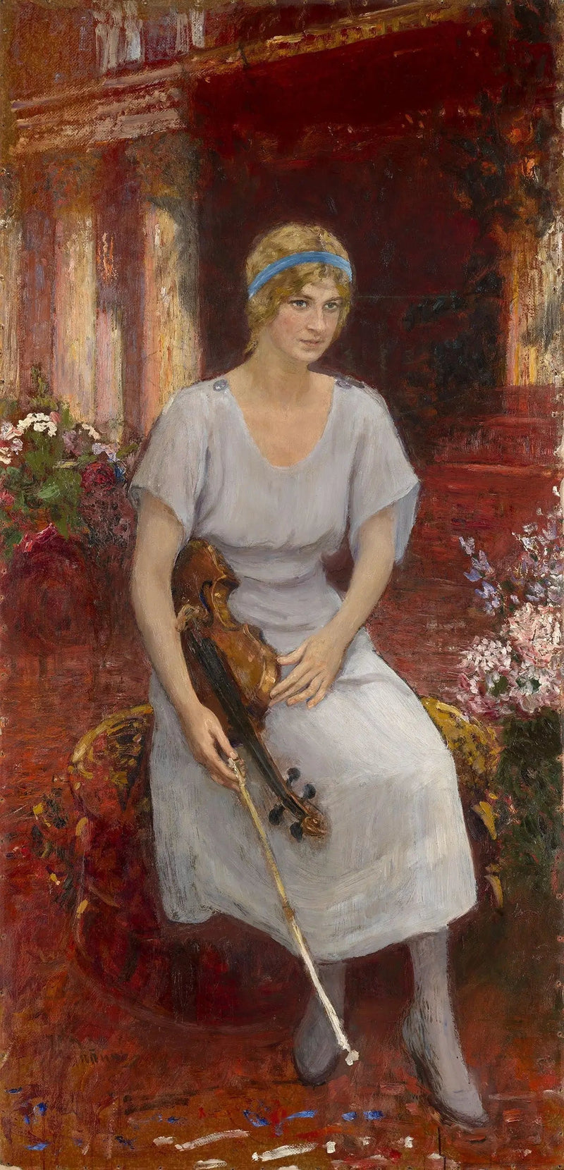 Portrett av fiolinisten Cecilia Hansen - Ilya Repin