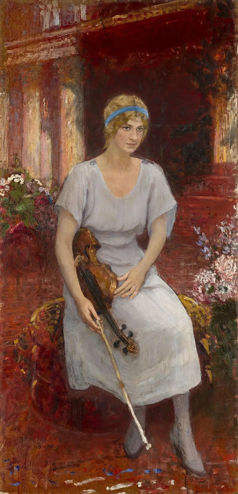 Portrett av fiolinisten Cecilia Hansen - Ilya Repin