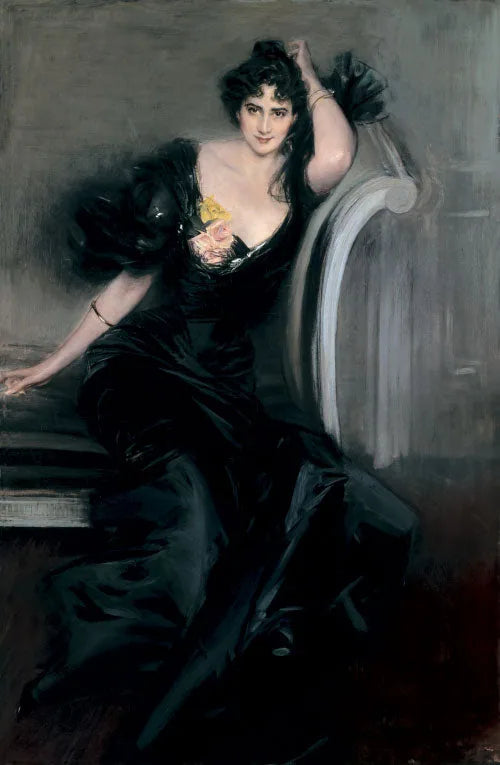 Portrett av Lady Colin Campbell, født Gertrude Elisabeth Blood - Giovanni Boldini