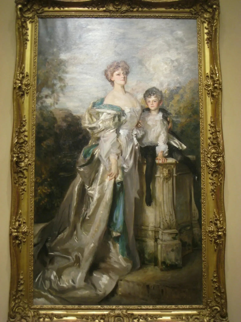 Portrett av Lady Warwick og hennes sønn - John Singer Sargent