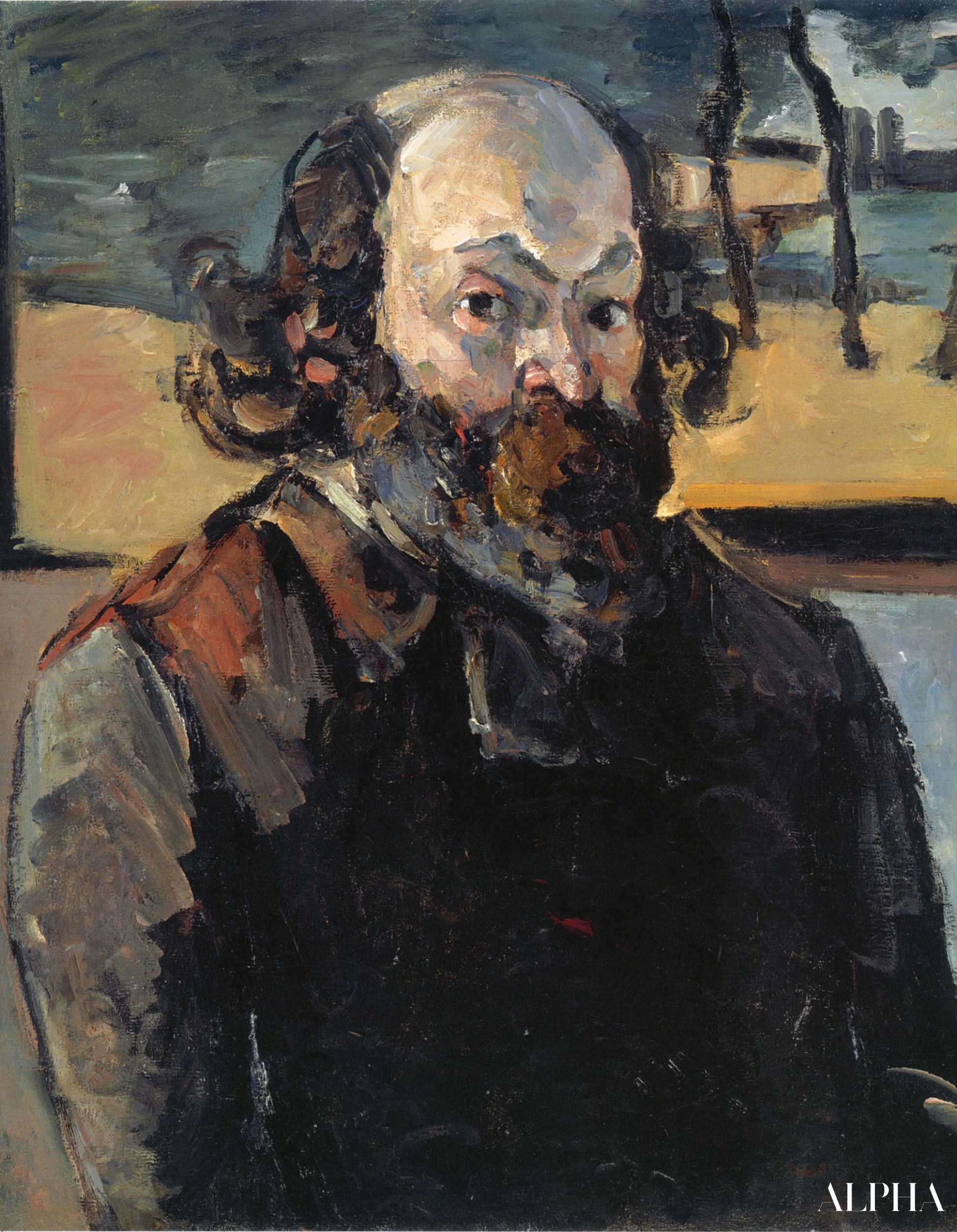 Portrett av kunstneren - Paul Cézanne - Høykvalitets reproduksjoner av malerier og bilder