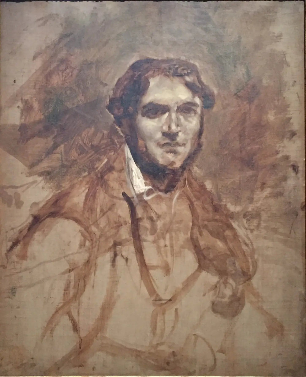 Portrait de Léon Riesener - Eugène Delacroix image 1 copie peinte à la main à l’huile