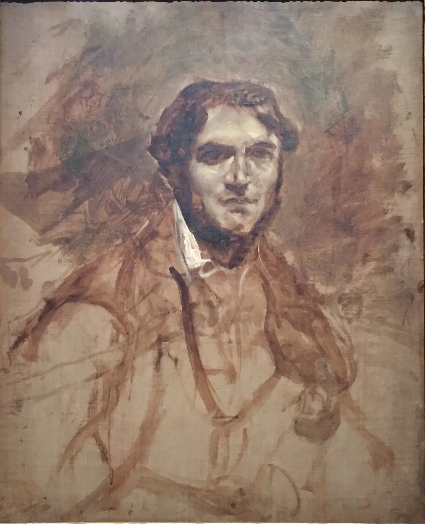 Portrait de Léon Riesener - Eugène Delacroix image 1 copie peinte à la main à l’huile