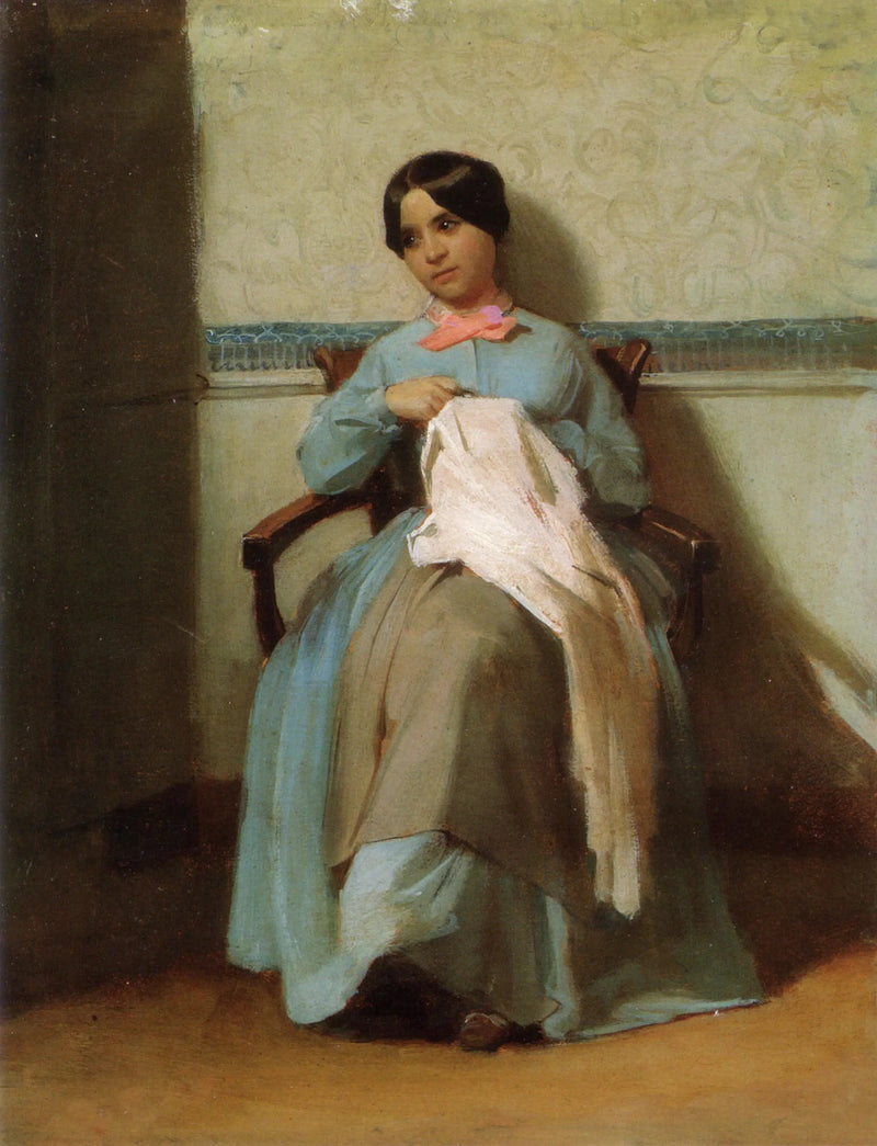 Portrett av Léonie Bouguereau, kusine av kunstneren - Bouguereau