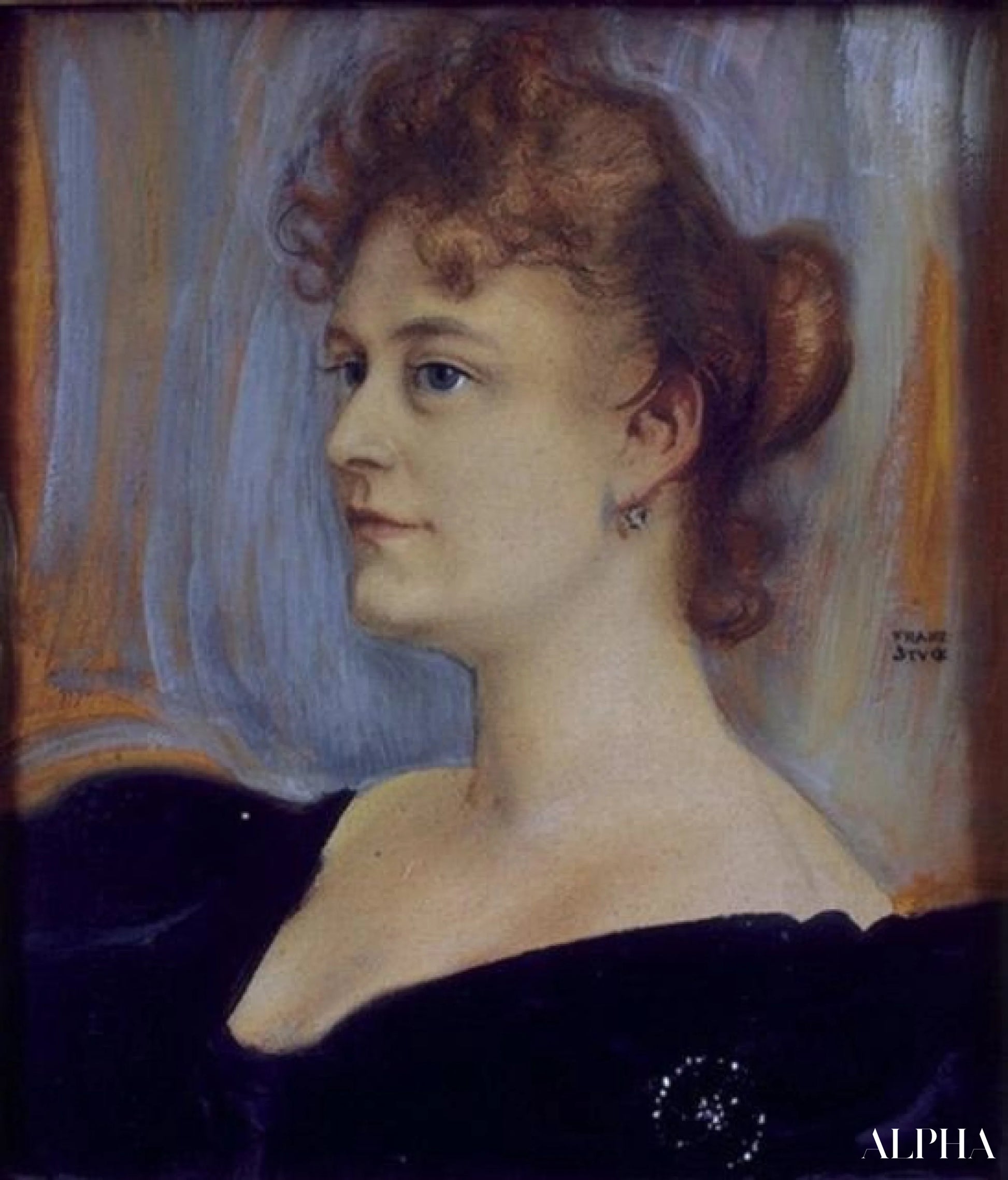 Portrett av Lillian Sanderson - Franz Von Stuck Reproduksjoner av malerier i oljemaling