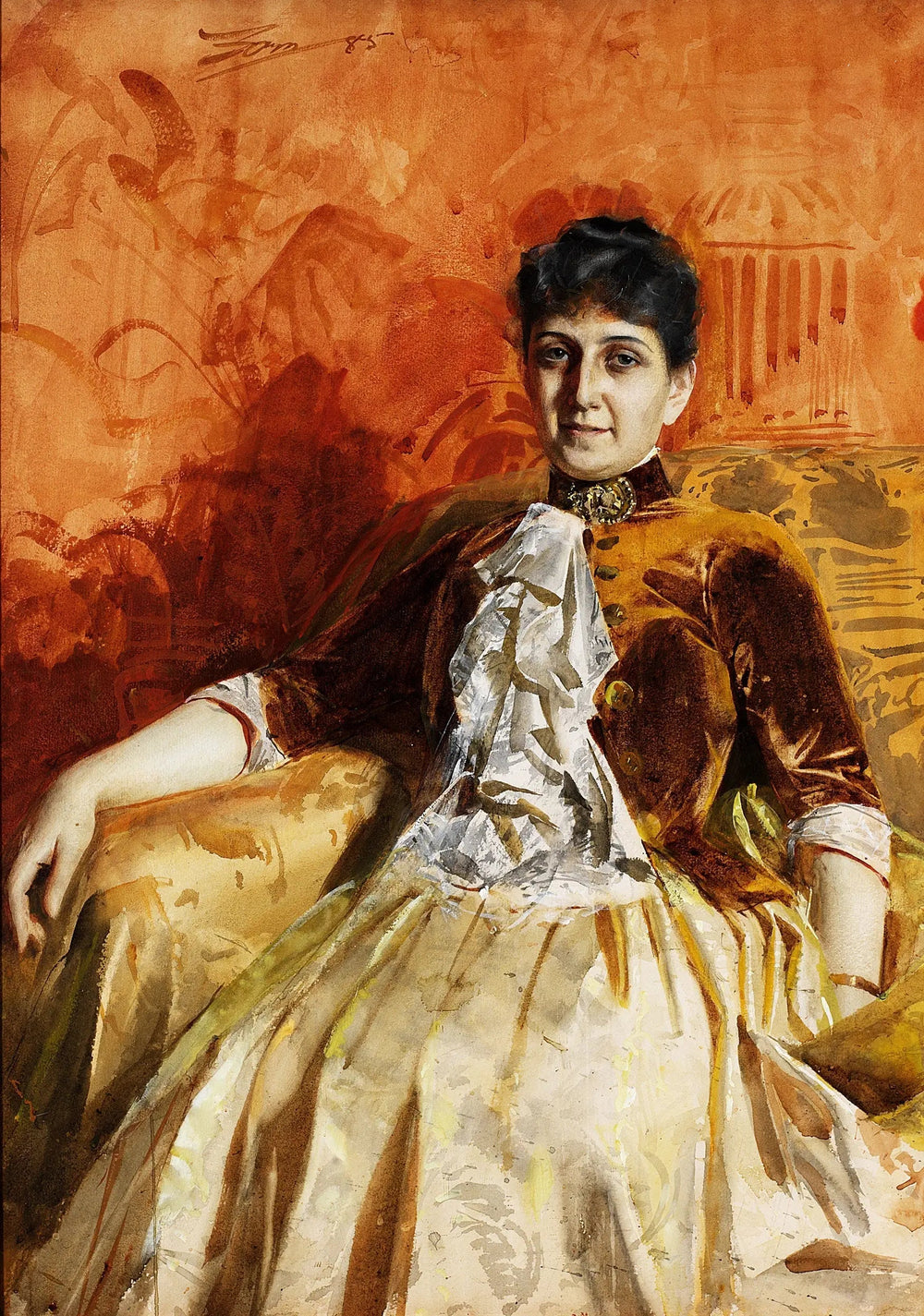 Portrait de Lisen Lamm - Anders Zorn image 1 reproduction réalisée par Alpha Reproduction