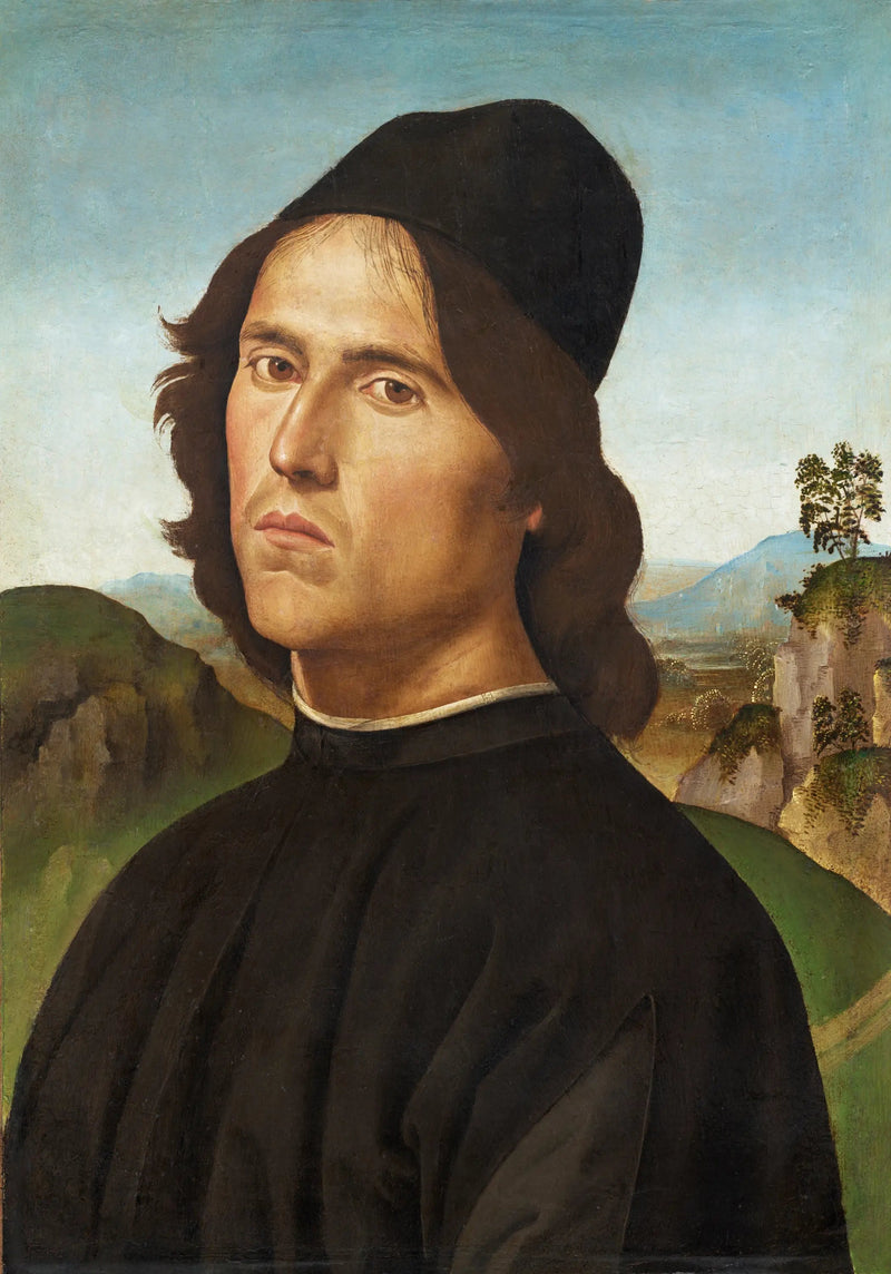 Portrett av Lorenzo di Credi - Pietro Perugino