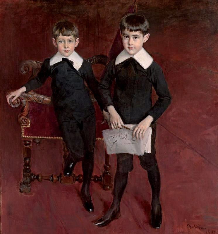 Portrett av Louis og Pedro Subercaseaux - Giovanni Boldini