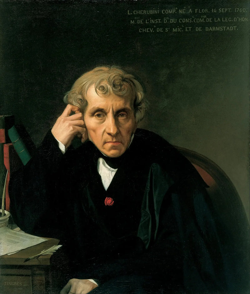 Portrett av Luigi Cherubini - Jean-Auguste-Dominique Ingres