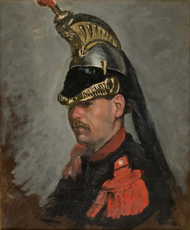 Portrett av M. Alphonse Tissié som kavaleri - Frédéric Bazille