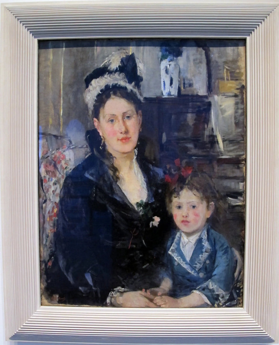 Portrett av Madame Boursier og hennes datter - Berthe Morisot