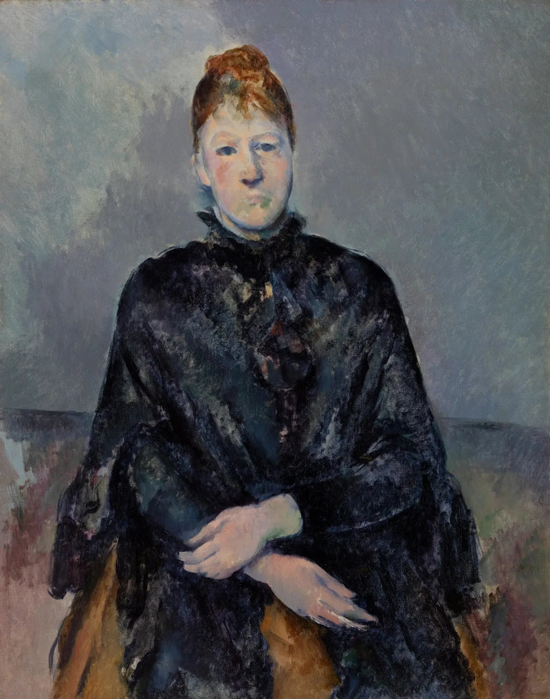 Portrett av Madame Cézanne - Paul Cézanne