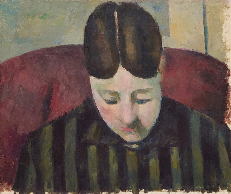 Portrett av Madame Cézanne - Paul Cézanne