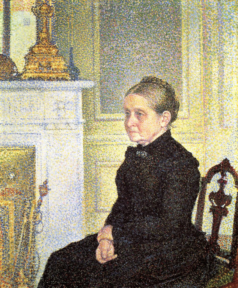 Portrett av Madame Charles Maus - Théodore van Rysselberghe