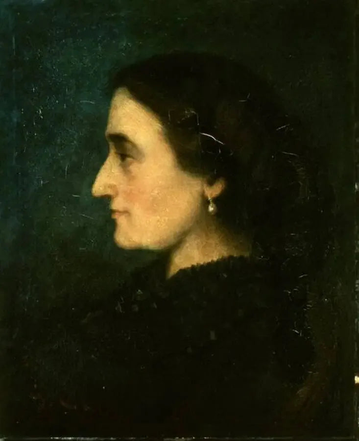 Portrett av fru Jolicler i profil - Gustave Courbet