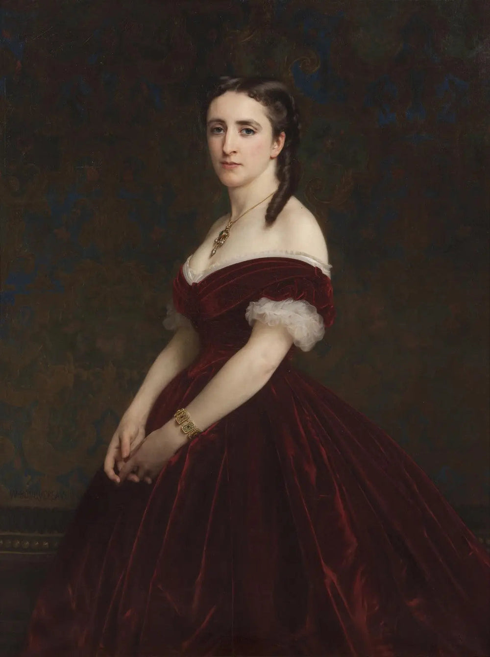 Portrait de Madame la vicomtesse de Chabrol - Bouguereau image 1 copie de tableau peinte à la main