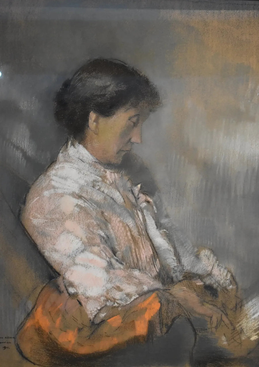 Portrett av Madame Redon - Odilon Redon