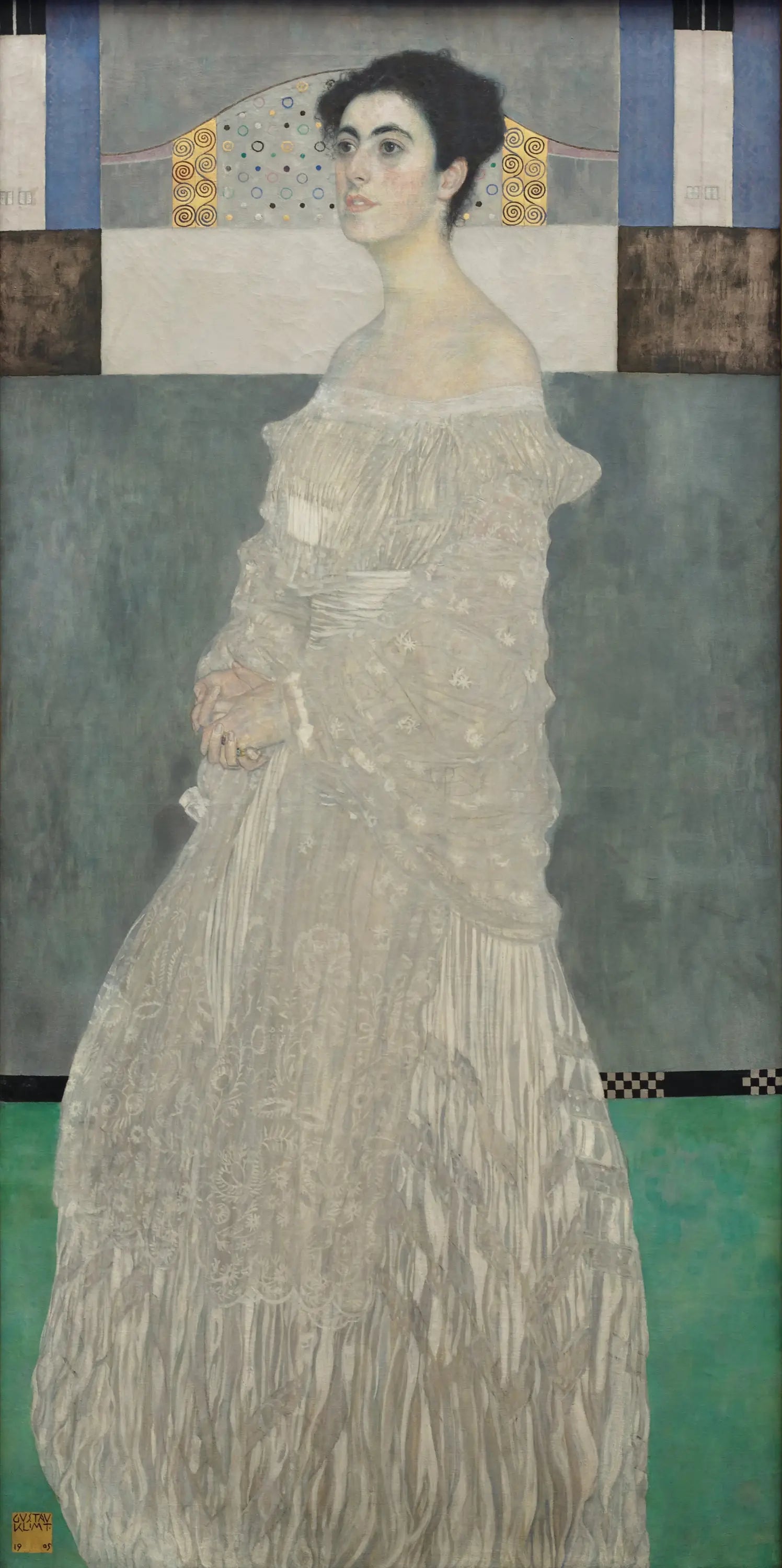 Reproduction du tableau « Portrait de Margarethe Stonborough-Wittgenstein - Gustav Klimt » par Alpha Reproduction en peinture à l’huile