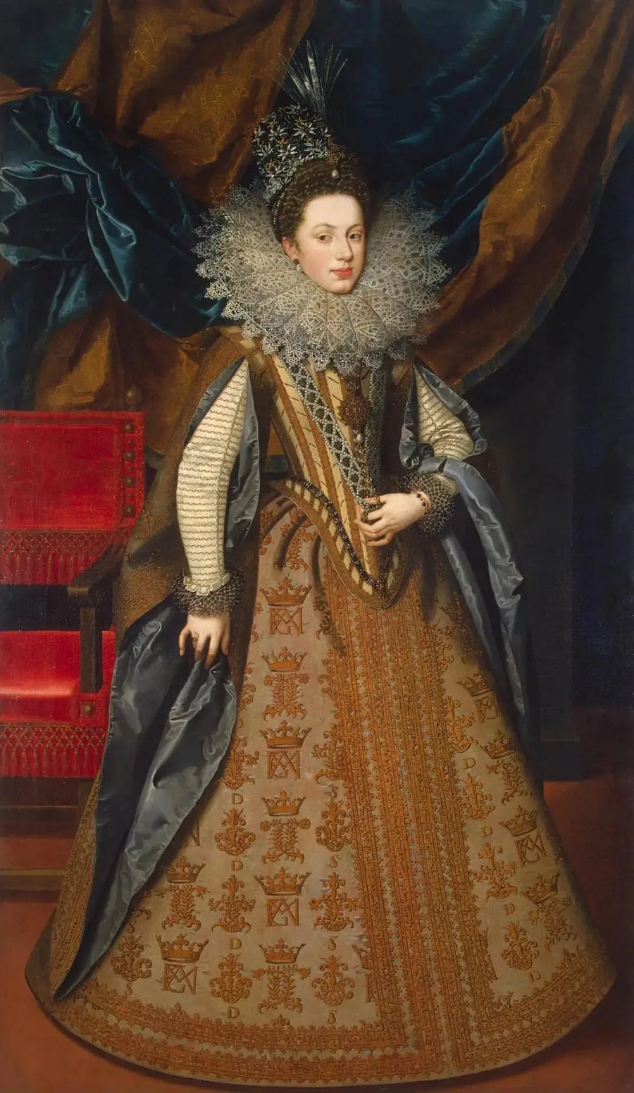 Portrett av Marguerite av Savoia, hertuginne av Mantova

Source:
Portrait de Marguerite de Savoie, duchesse de Mantoue - Frans Pourbus the Younger