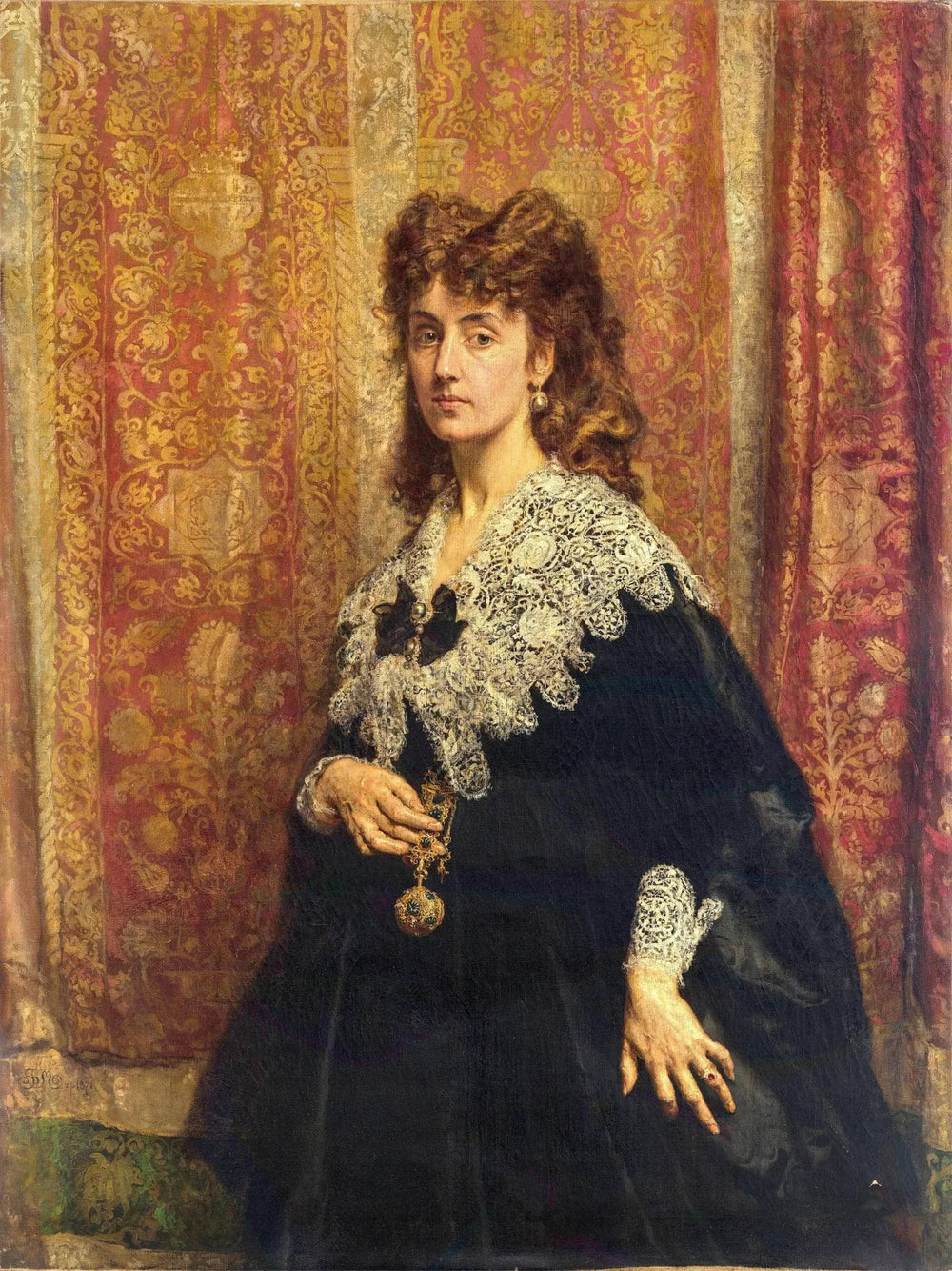 Portrait de Maria Pusłowska (1845-1926) - Jan Matejko image 1 tableau peint à l’huile sur toile