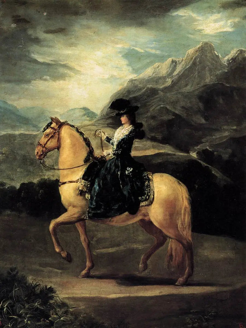 Portrett av María Teresa de Vallabriga til hest - Francisco de Goya