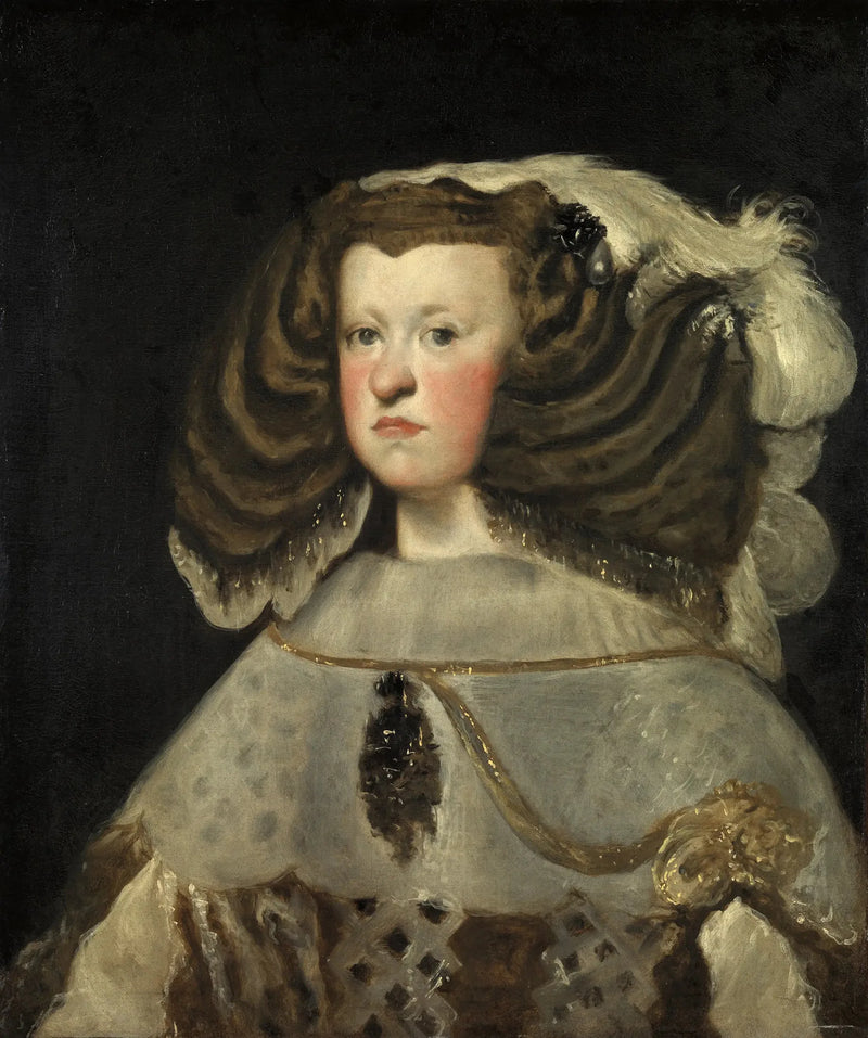 Portrett av Maria Anna av Østerrike, dronning av Spania - Diego Velázquez