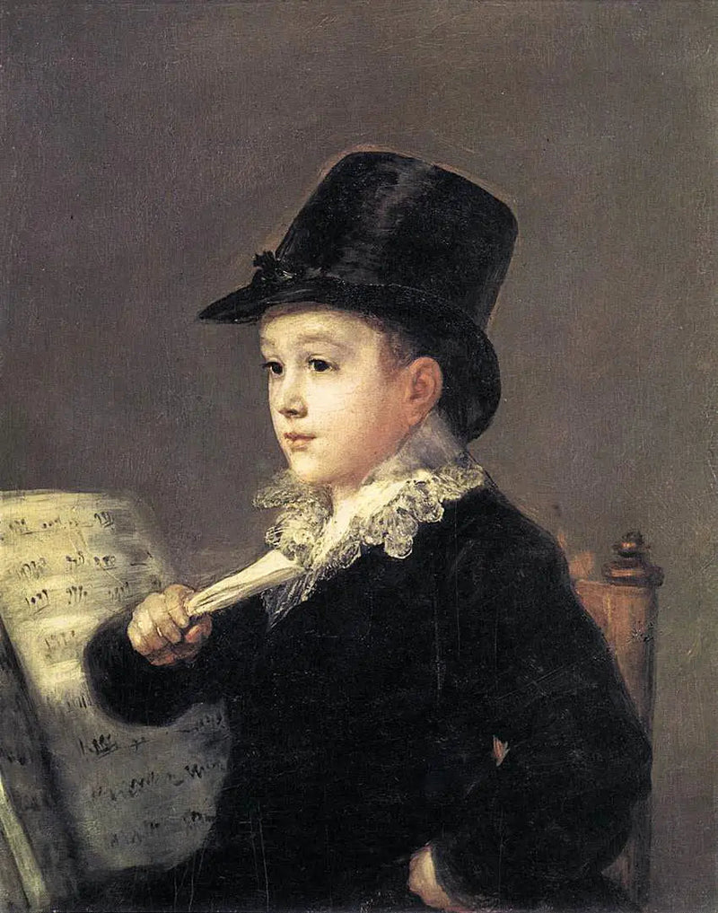 Portrett av Mariano Goya, barnebarn av kunstneren - Francisco de Goya