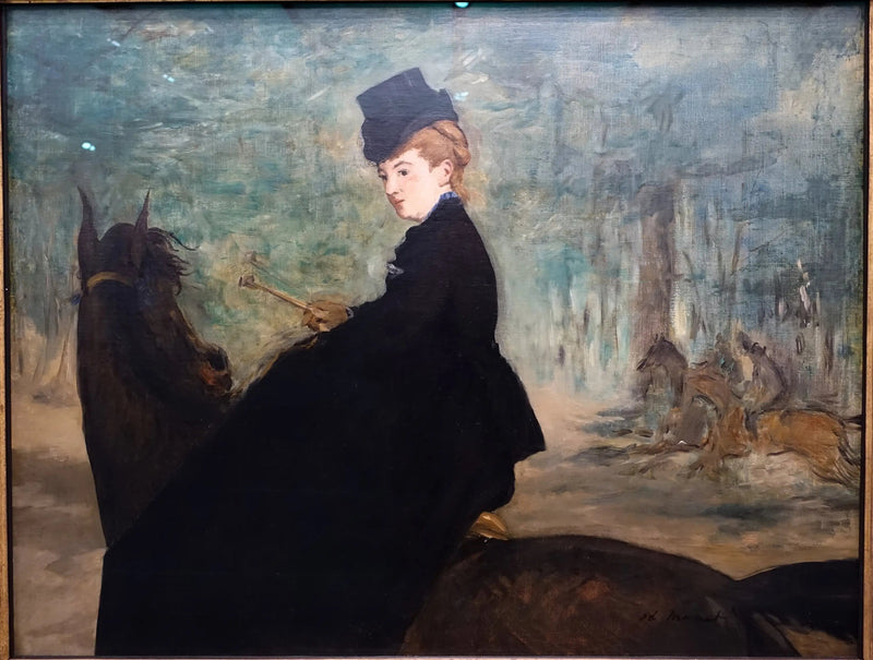 Portrett av Marie Lefébure til hest - Édouard Manet