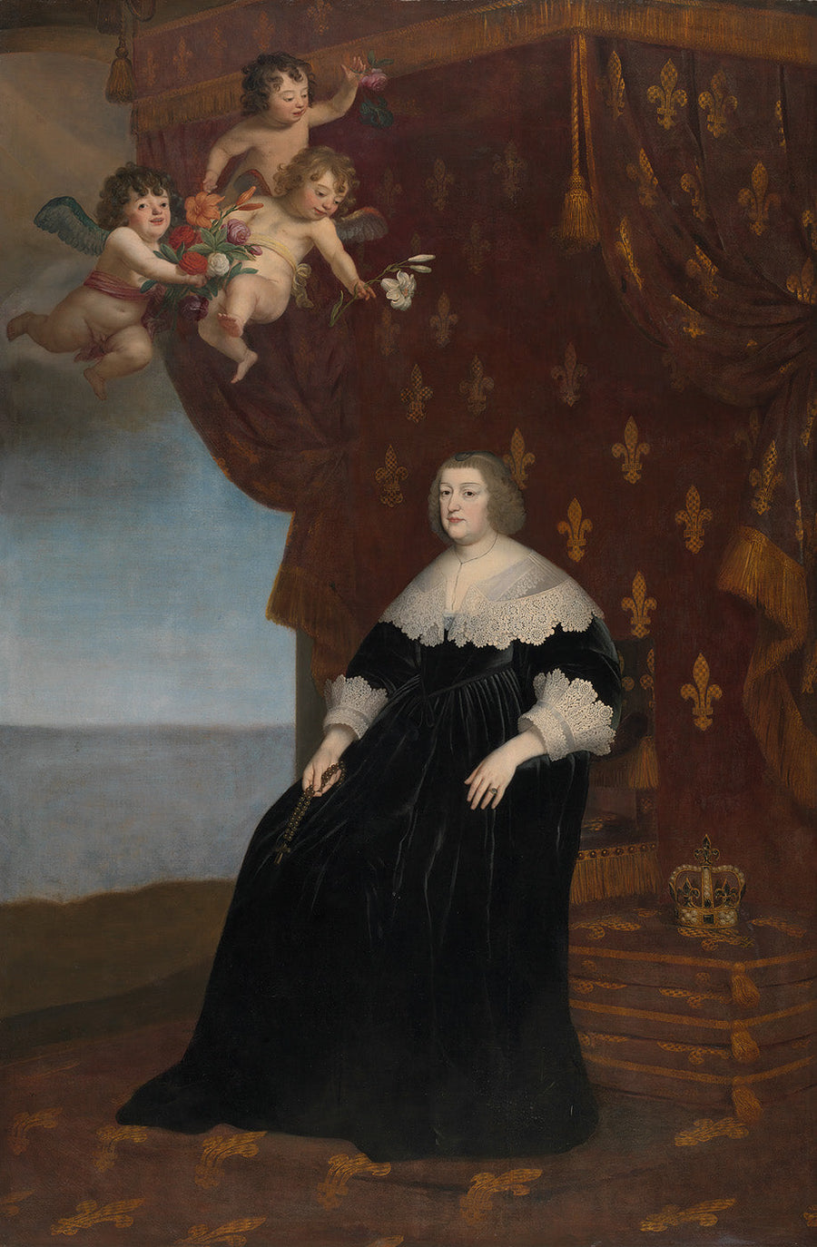 Portrett av Marie de Médicis - Gerrit van Honthorst