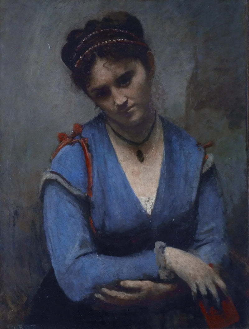 Portrett av Mariette Gambay - Jean-Baptiste Camille Corot