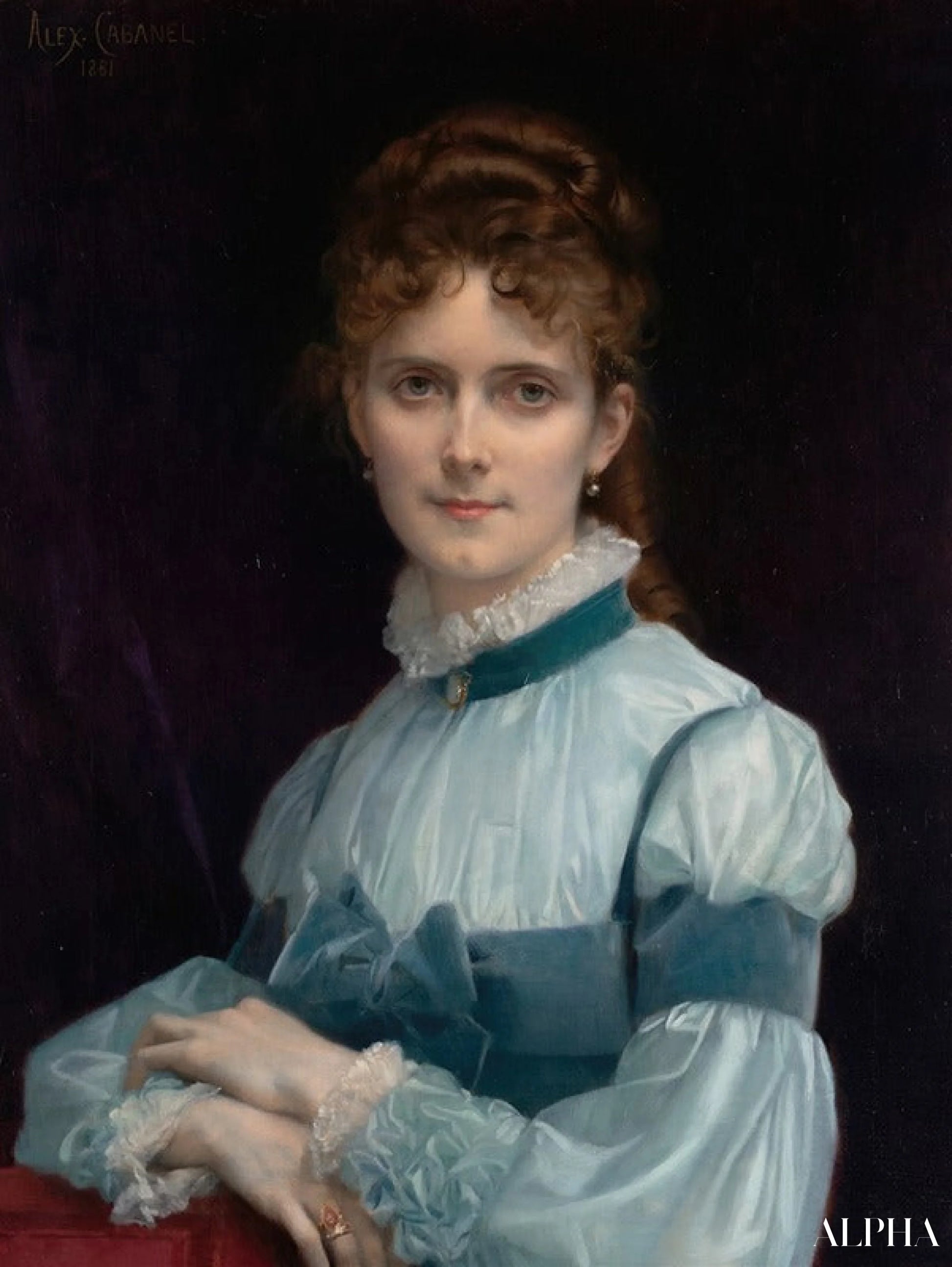 Portrett av frøken Fanny Clapp - Alexandre Cabanel Reproduksjoner av malerier i oljemaling