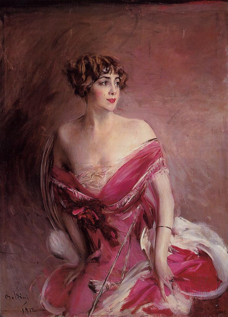 Portrett av Frøken de Gillespie, Damen fra Biarritz - Giovanni Boldini