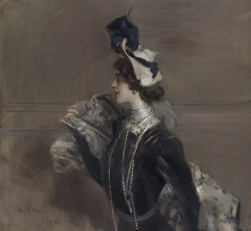 Portrett av fru Lina Cavalieri - Giovanni Boldini