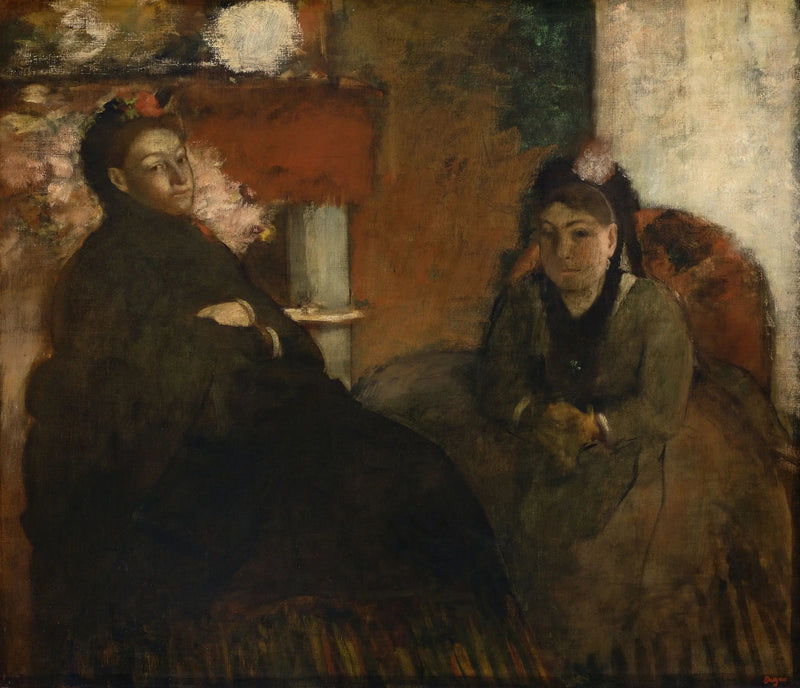 Portrett av fru Lisle og fru Loubens - Edgar Degas