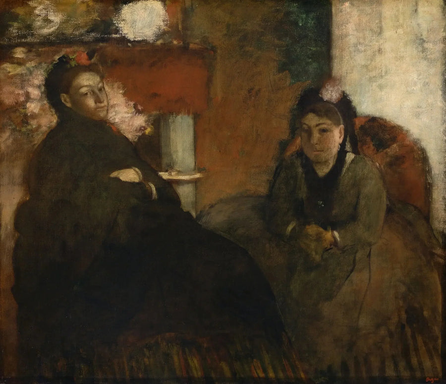 Portrett av fru Lisle og fru Loubens - Edgar Degas