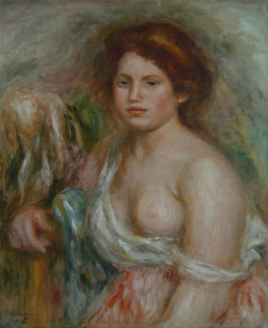 Portrett av modell i byste - Pierre-Auguste Renoir